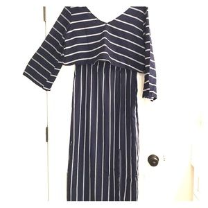 Navy and white crop top and maxi skirt NWOT